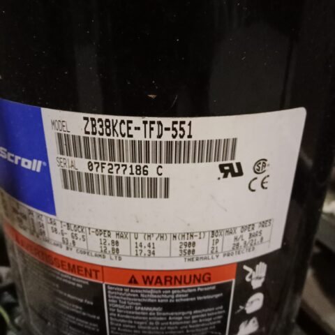 Compressore Frigorifero Scroll ZB38KCE-TFD-551 usato