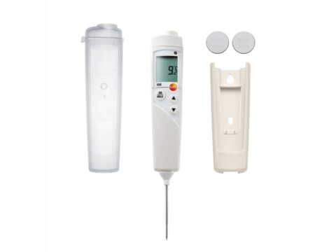 Termometro ad ago a penetrazione per alimenti Kit Testo 106 stagno con custodia di protezione IP67