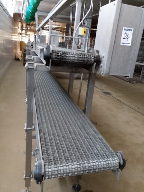 Nastro trasportatore usato acciaio inox per Salumifici Industrie Alimentari